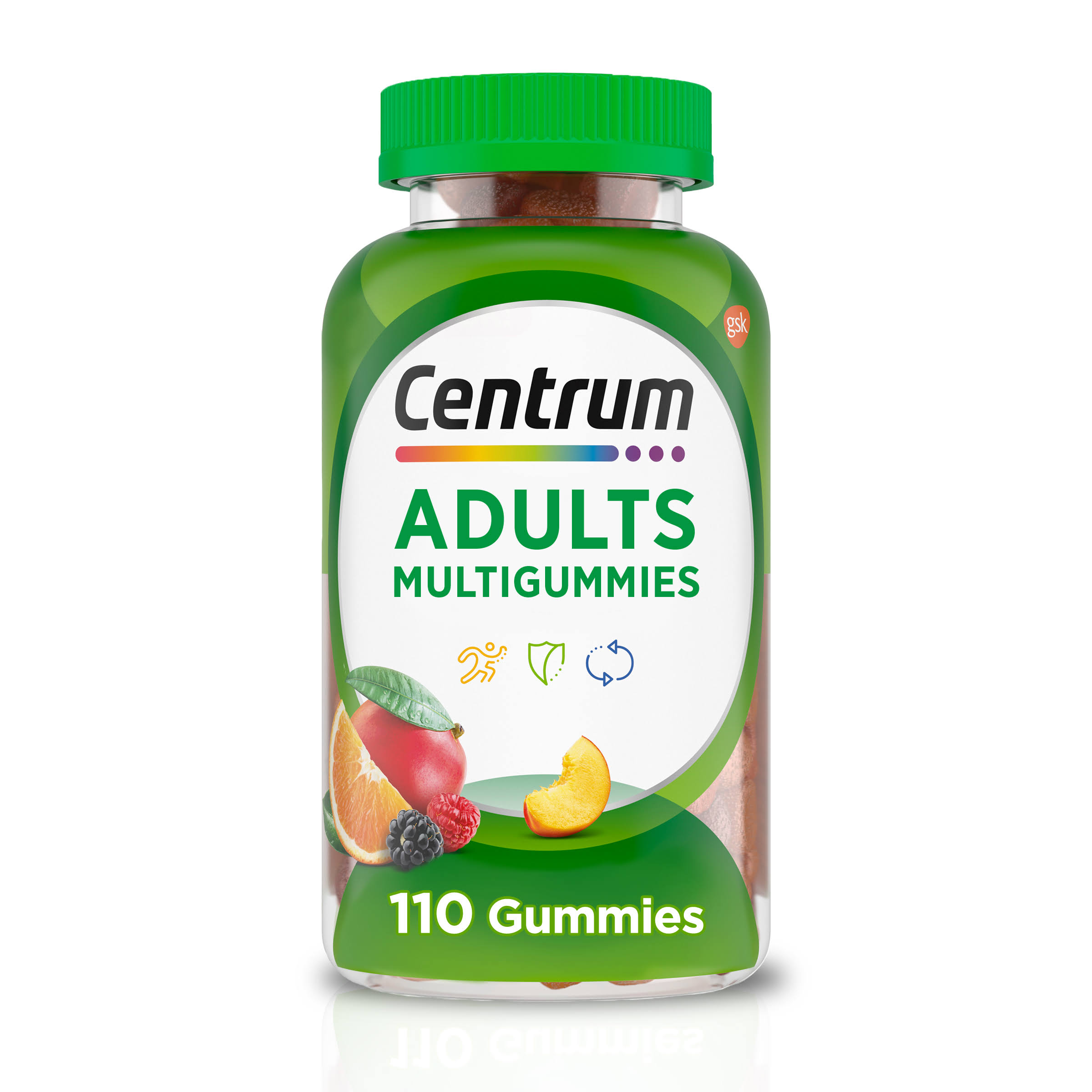 Centrum Adults Multigummies Multivitamin Assorted Fruit, 110 Gummies,