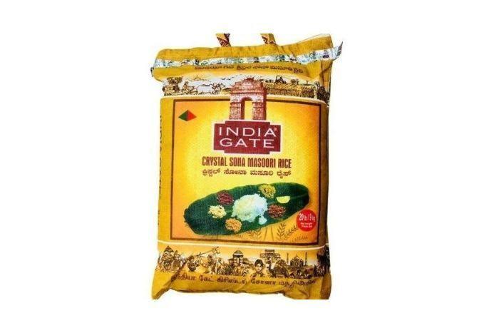 India Gate Crystal Sona Masoori Rice - 20 Pounds - Indian Bazaar - Delivered by Mercato