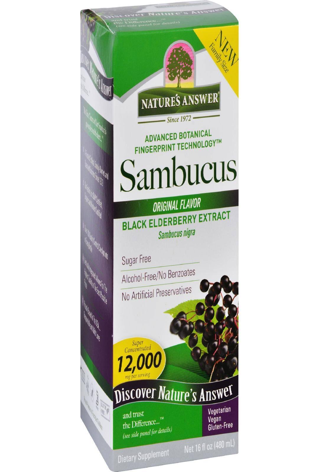 Nature's Answer Alcohol Free Sambucus Supplement - Original, 16 fl oz