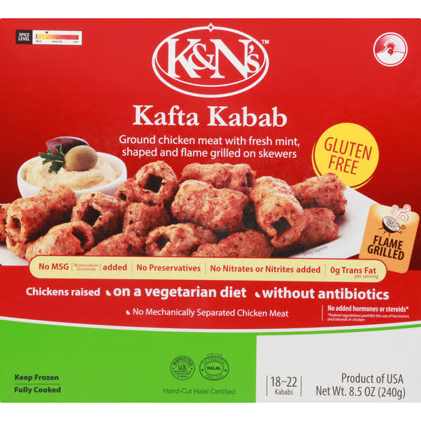 K&N's Kafta Kabab, Gluten Free, Chicken Meat - 8.5 oz