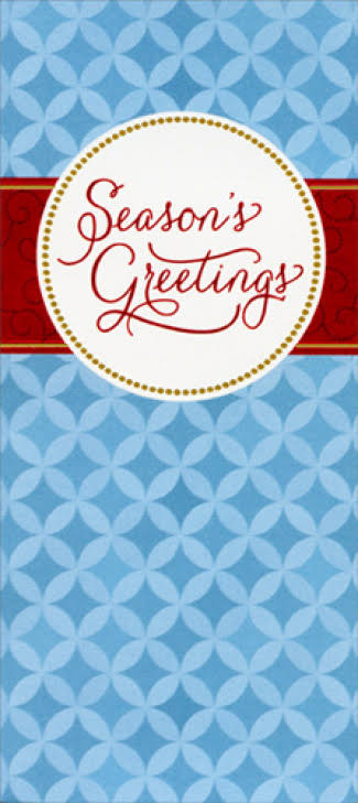 Designer Greetings Season Greetings Blue Diamonds 8 Christmas Money & Gift Card Holders | Party Decorations & Supplies