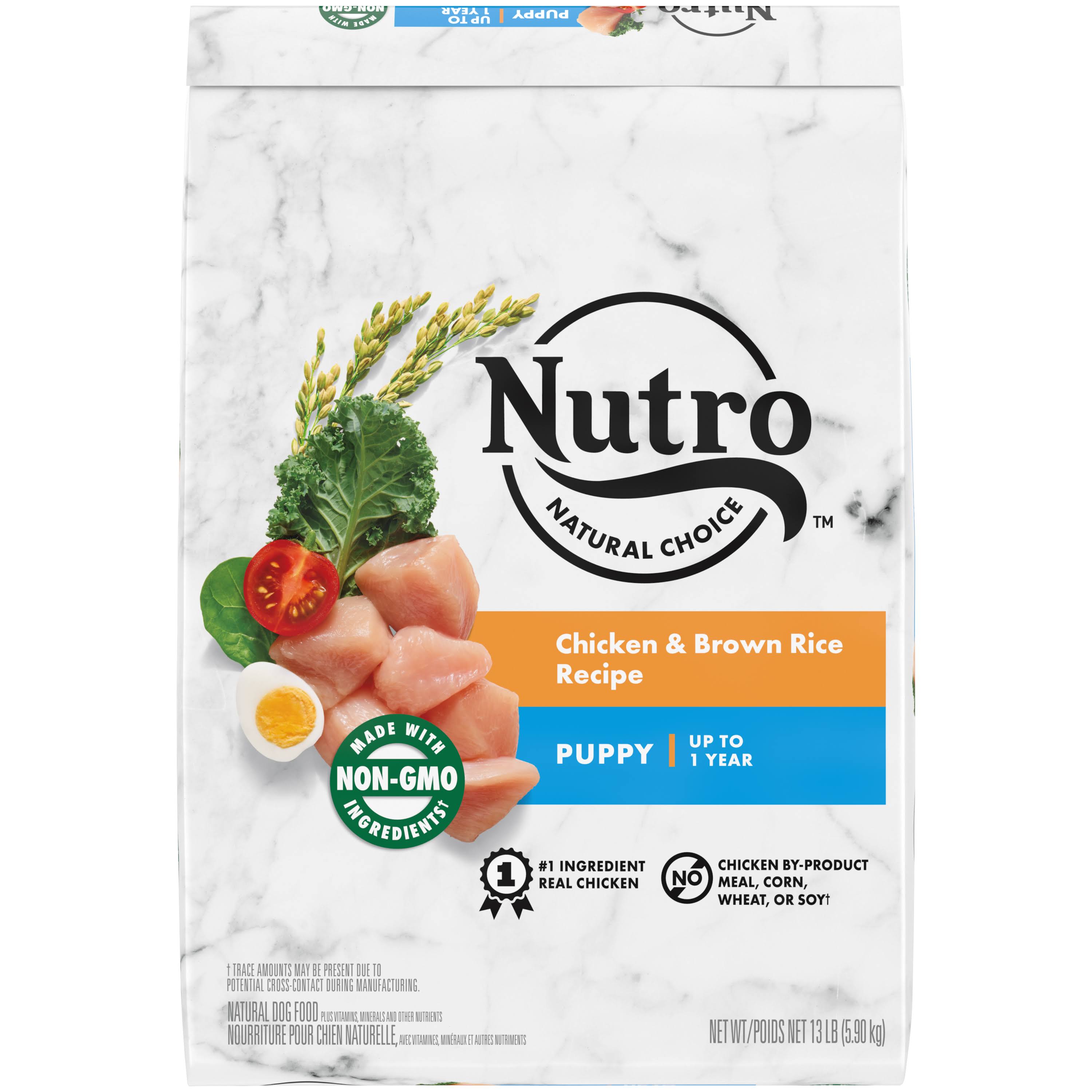Nutro Natural Choice Dog Food, Natural, Chicken & Brown Rice Recipe, Puppy - 13 lb