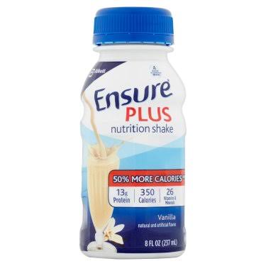 Abbott Ensure Plus Vanilla Nutrition Shake - 6 x 8 oz Pack