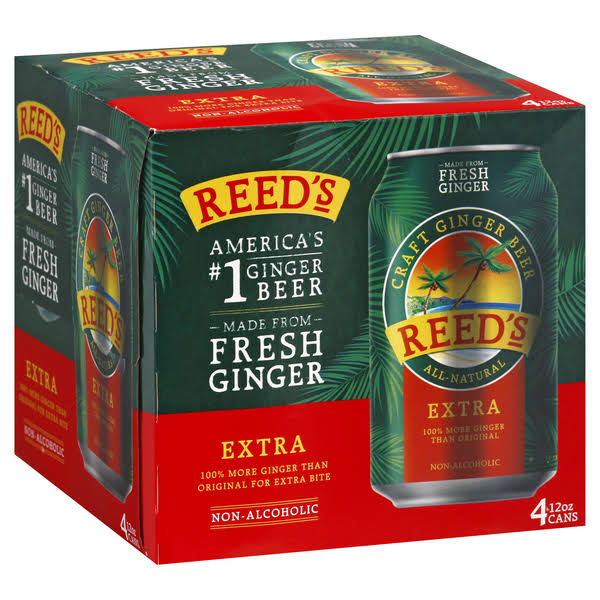 Reed's, Extra Ginger Beer, Great Tasting All Natural Craft Ginger Beer