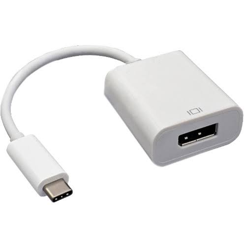 Tera Grand USB 3.1 USB-C to DisplayPort Female Adapter, Connectors Male/USB C, Length Less Than 1', 4" 10.1 cm, Color White