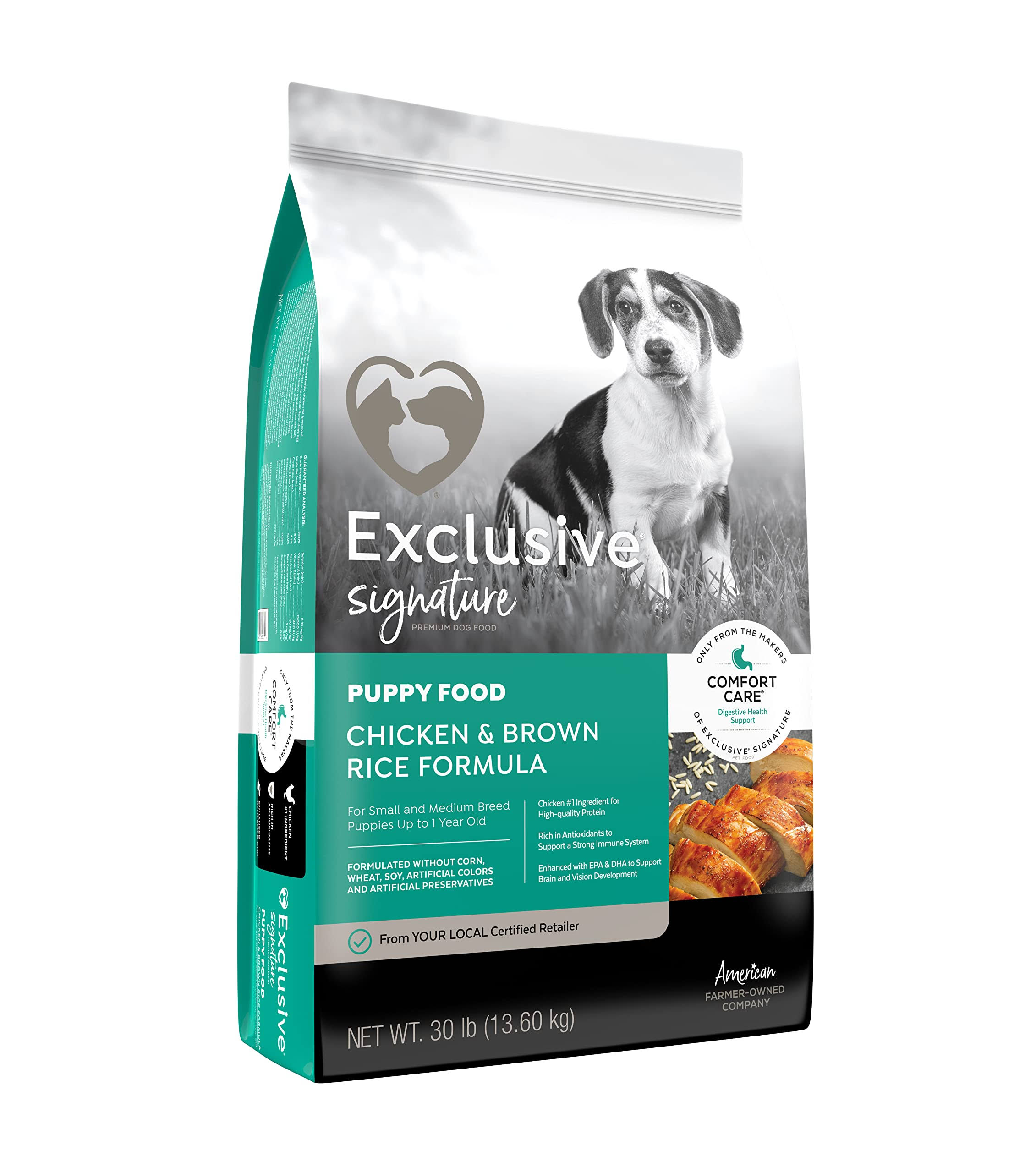 Exclusive Signature Chicken & Brown Rice Puppy Food, 30 lbs