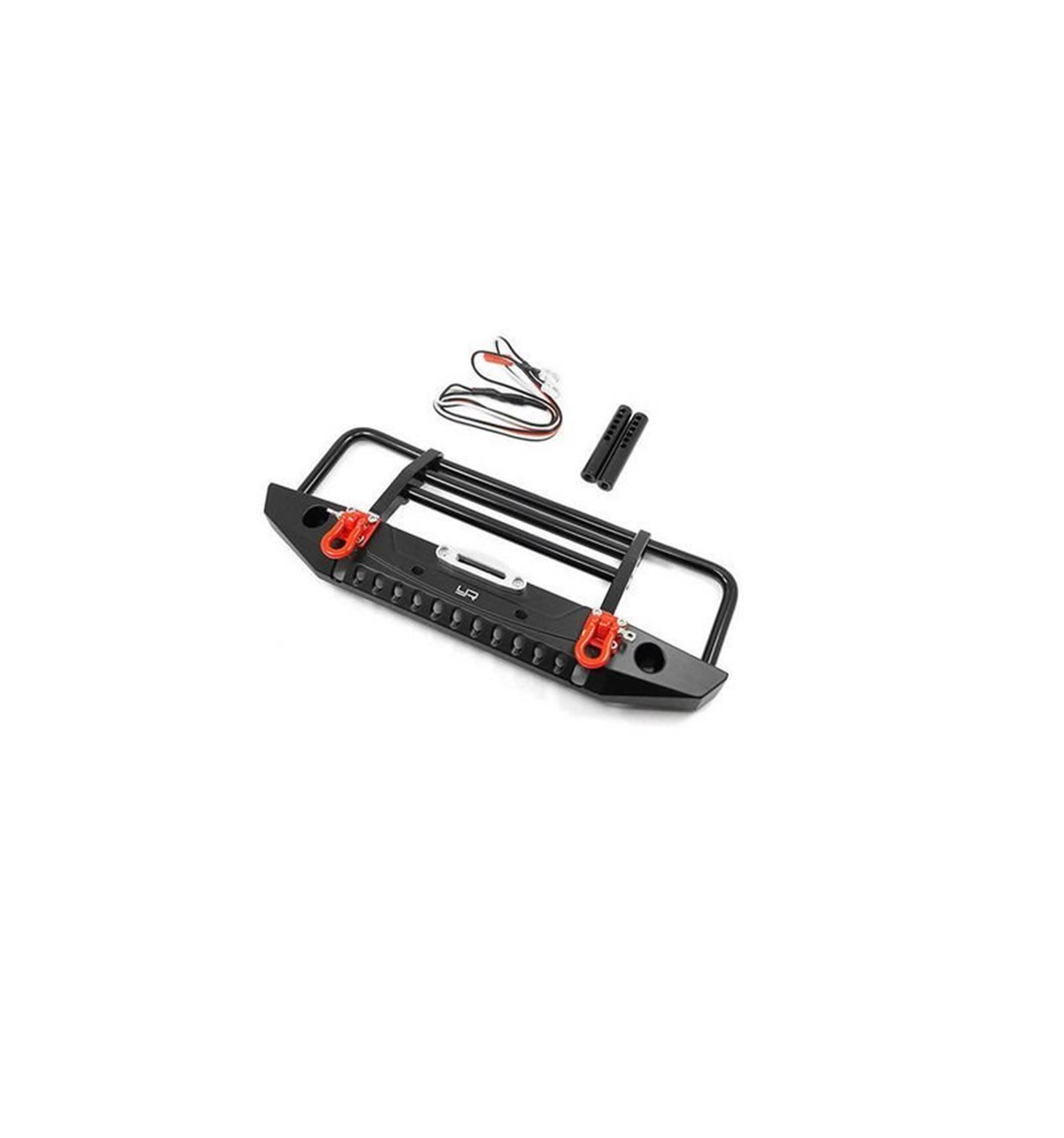 Yeah Racing Aluminum Front Bumper - with Led Light, Black