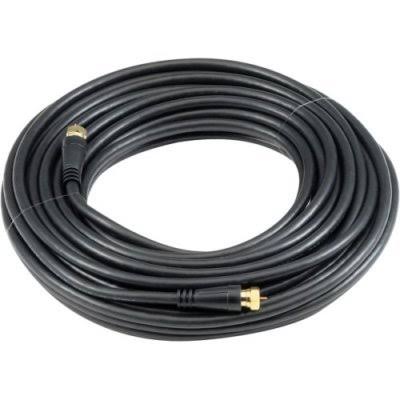 Luxtronic RG-6U Coaxial Cable with Gold F Connectors - Black, 100ft