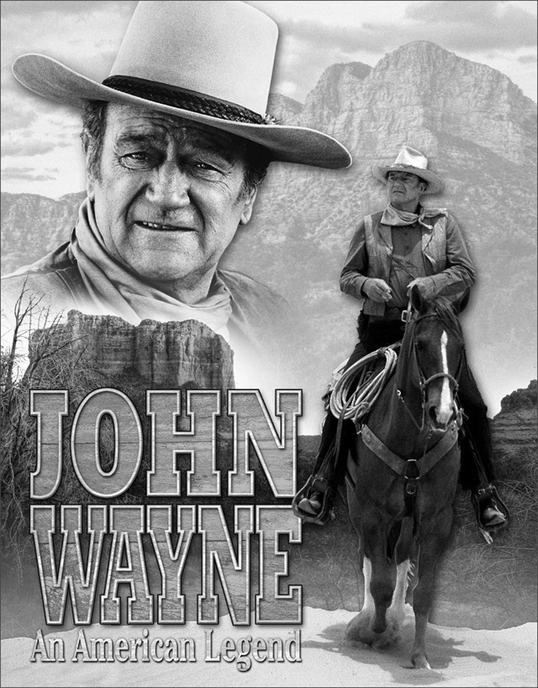 John Wayne American Legend large metal sign 410mm x 300mm (de)
