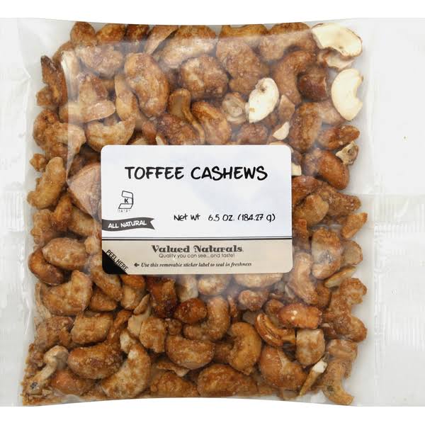Valued Naturals Toffee Cashews - 6.5 oz