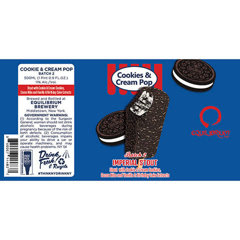 Equilibrium Cookies & Cream Pop Batch 2 Imperial Stout - 500ml Btl