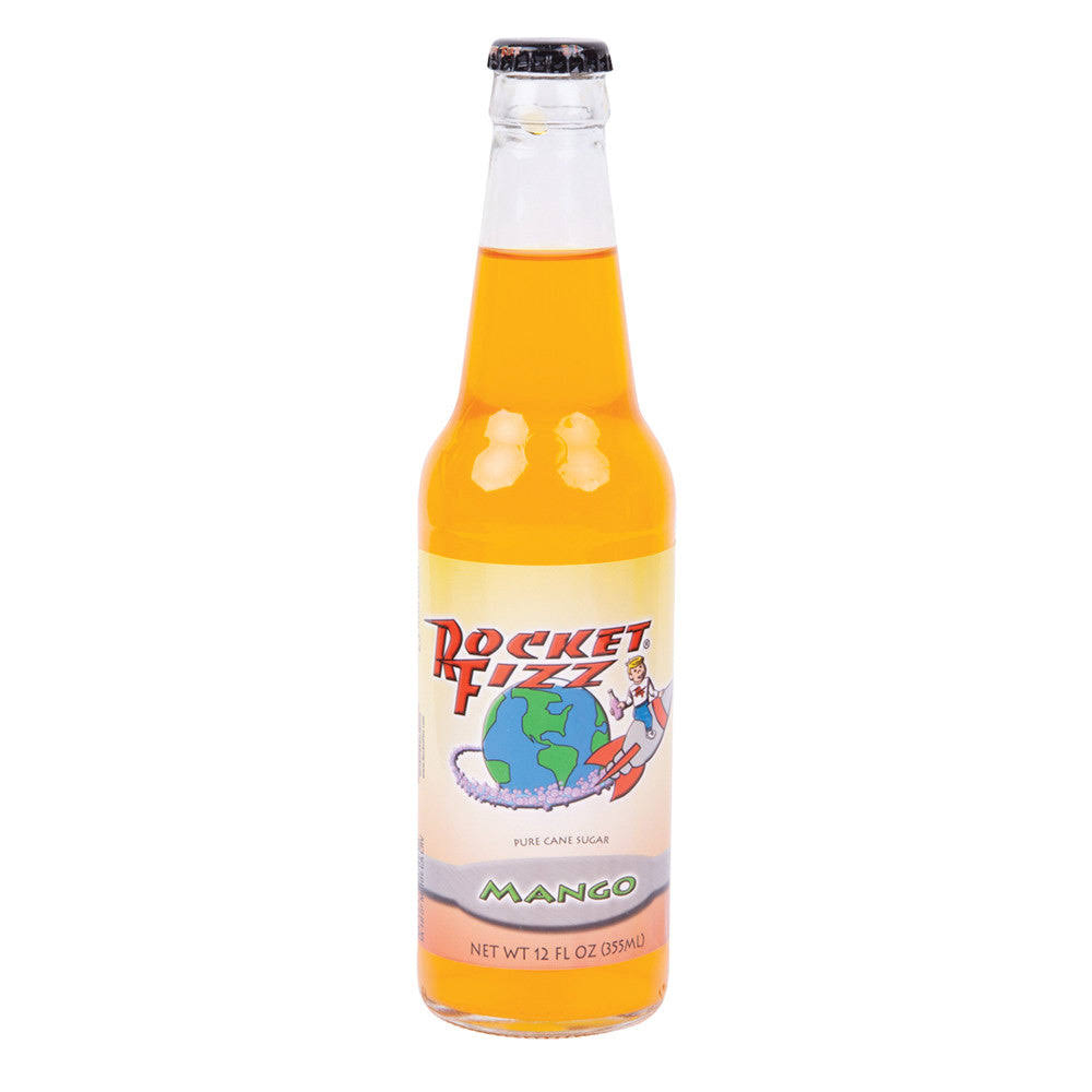 Rocket Fizz Mango Soda 12 oz Bottle