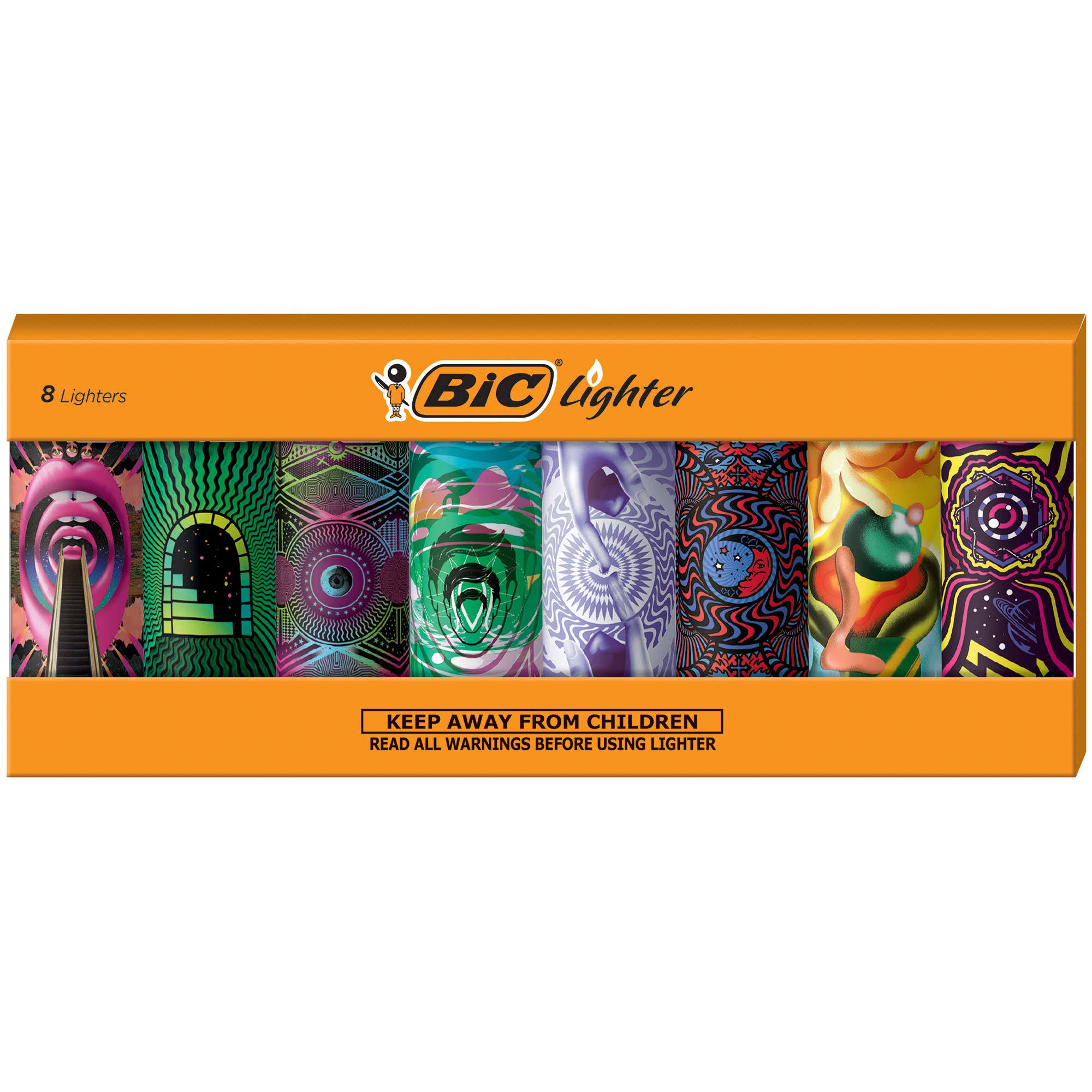 Bic Special Edition Prismatic Series Lighter Set - 8pcs