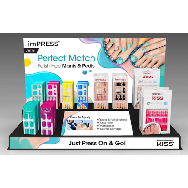 Kiss Impress Color Press-on Pedicure Toenails, 501X with Coffee, 2 Pack. Kiss. Press-on Nails. 731509847710.