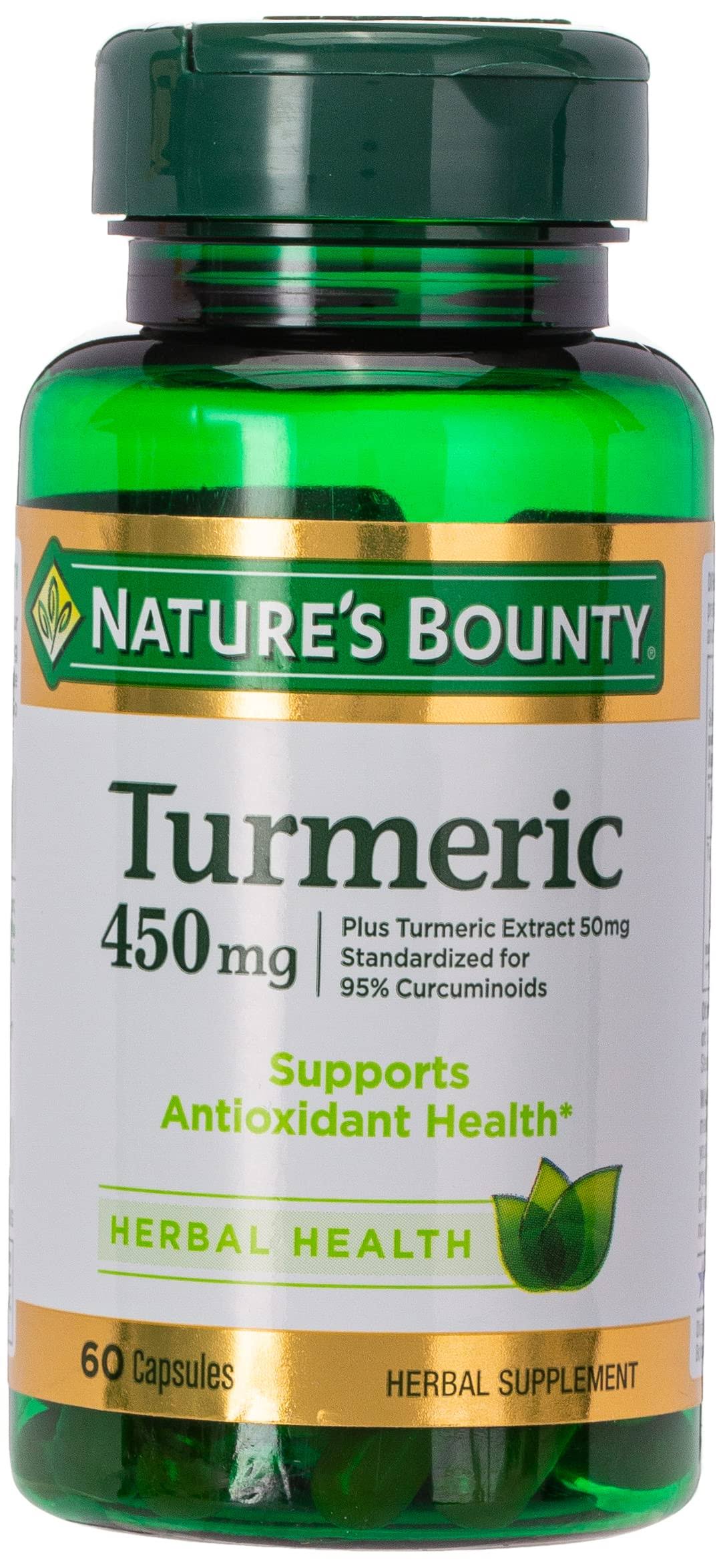 Nature's Bounty Turmeric - 450mg, 60 Capsules