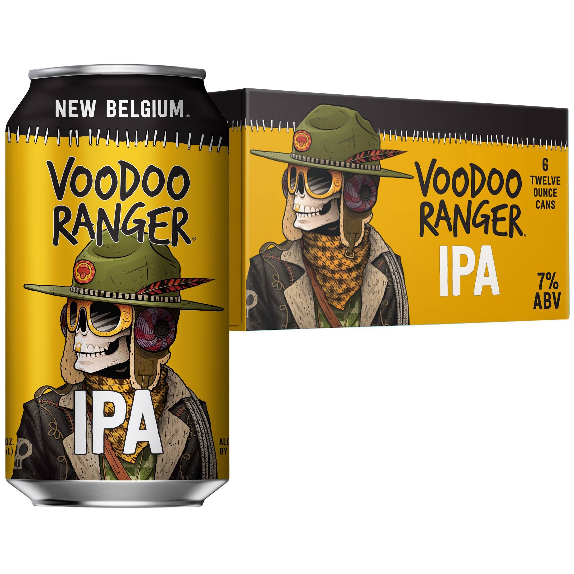 New Belgium Voodoo Ranger Beer, IPA - 6 pack, 12 oz cans