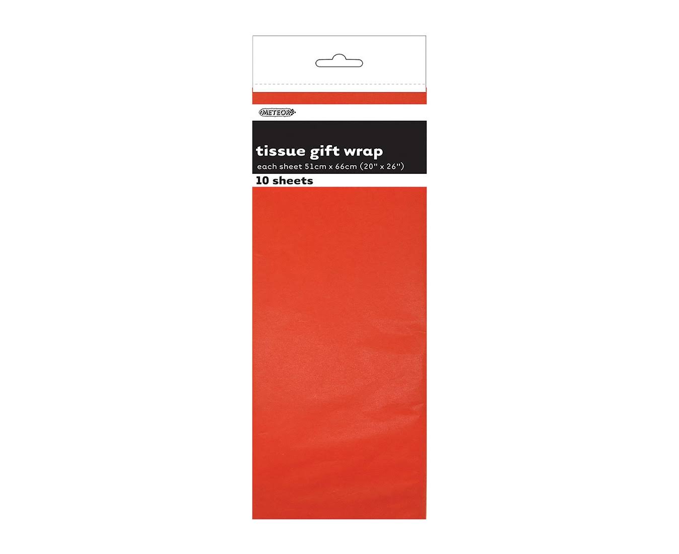 Unique Industries Designer Tissue Gift Wrap - Orange, 10 Sheets