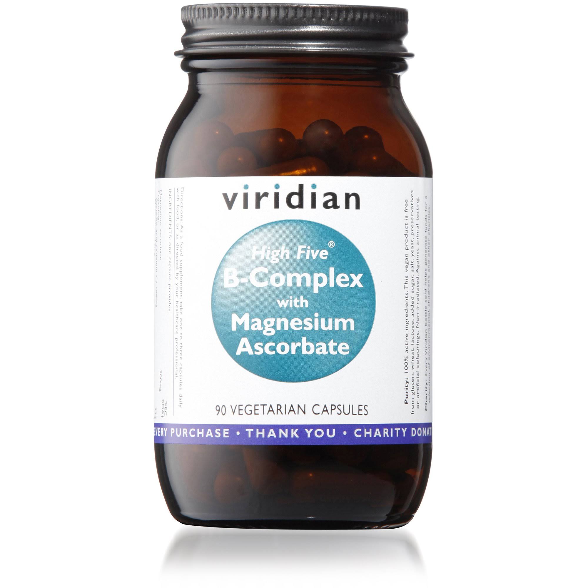 Viridian High Five B-Complex with Magnesium Ascorbate Supplement - 90 Vegetable Capsule