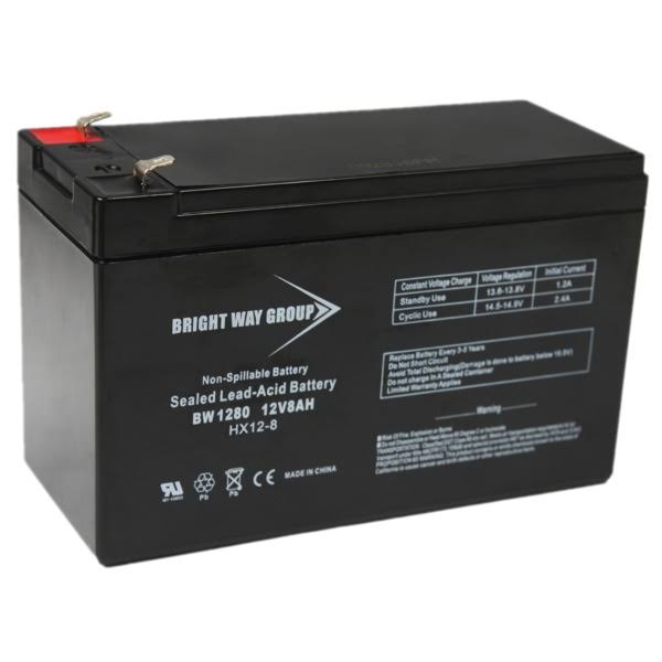 Bright BW 1280 F2 (0170) 12V 8A Sld LD ACD Bat Bright Way Group BW 1280 F2 0170 BWG 1280 F2 Battery