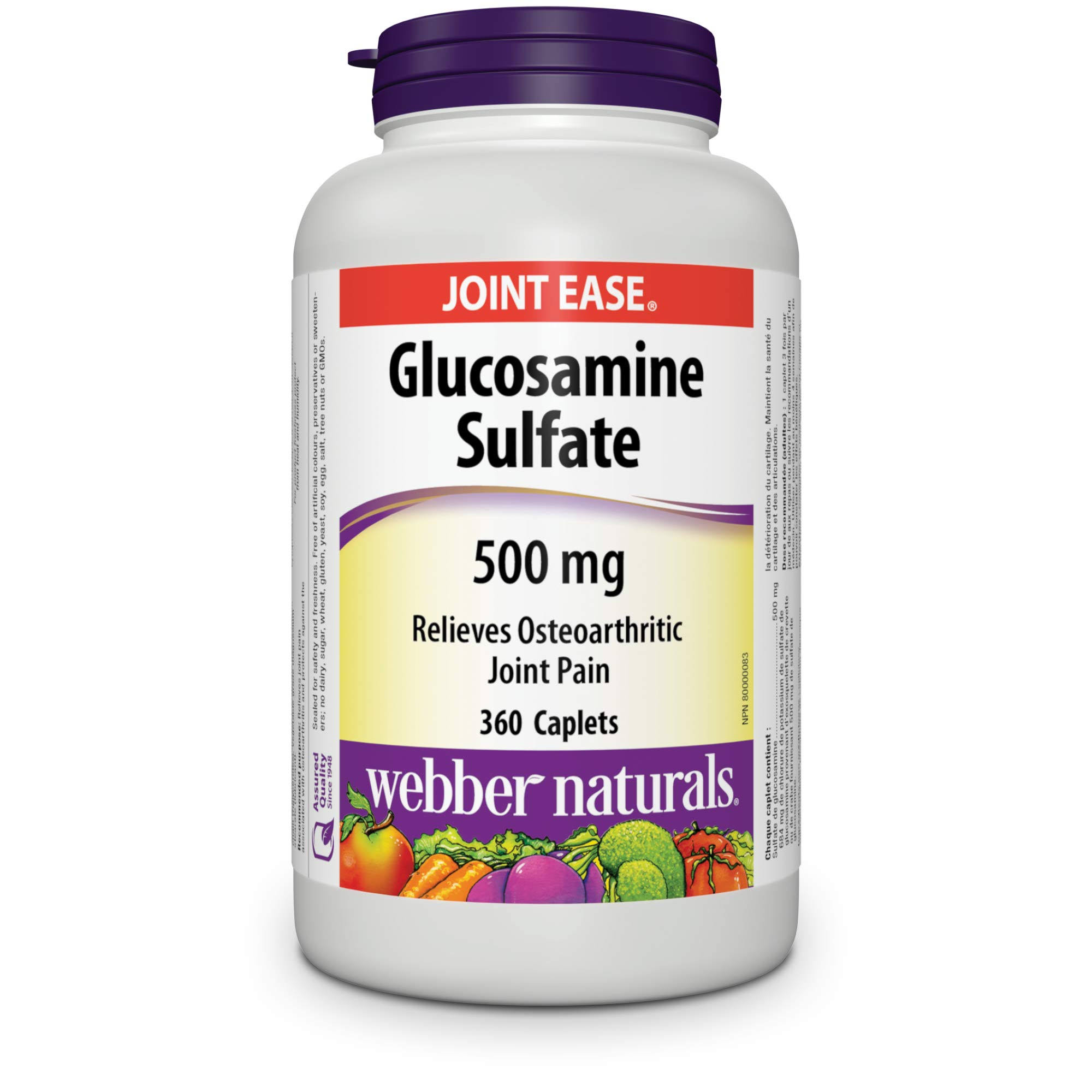 Webber Naturals Glucosamine Sulfate Super Size Caplets - 500mg, 360ct