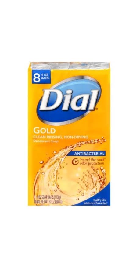 Dial Bar Gold Antibacterial Deodorant Soap - 4oz, 8pk