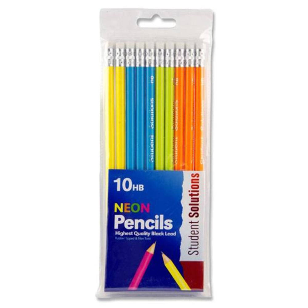 Pencils Rubber Top Neon - x10