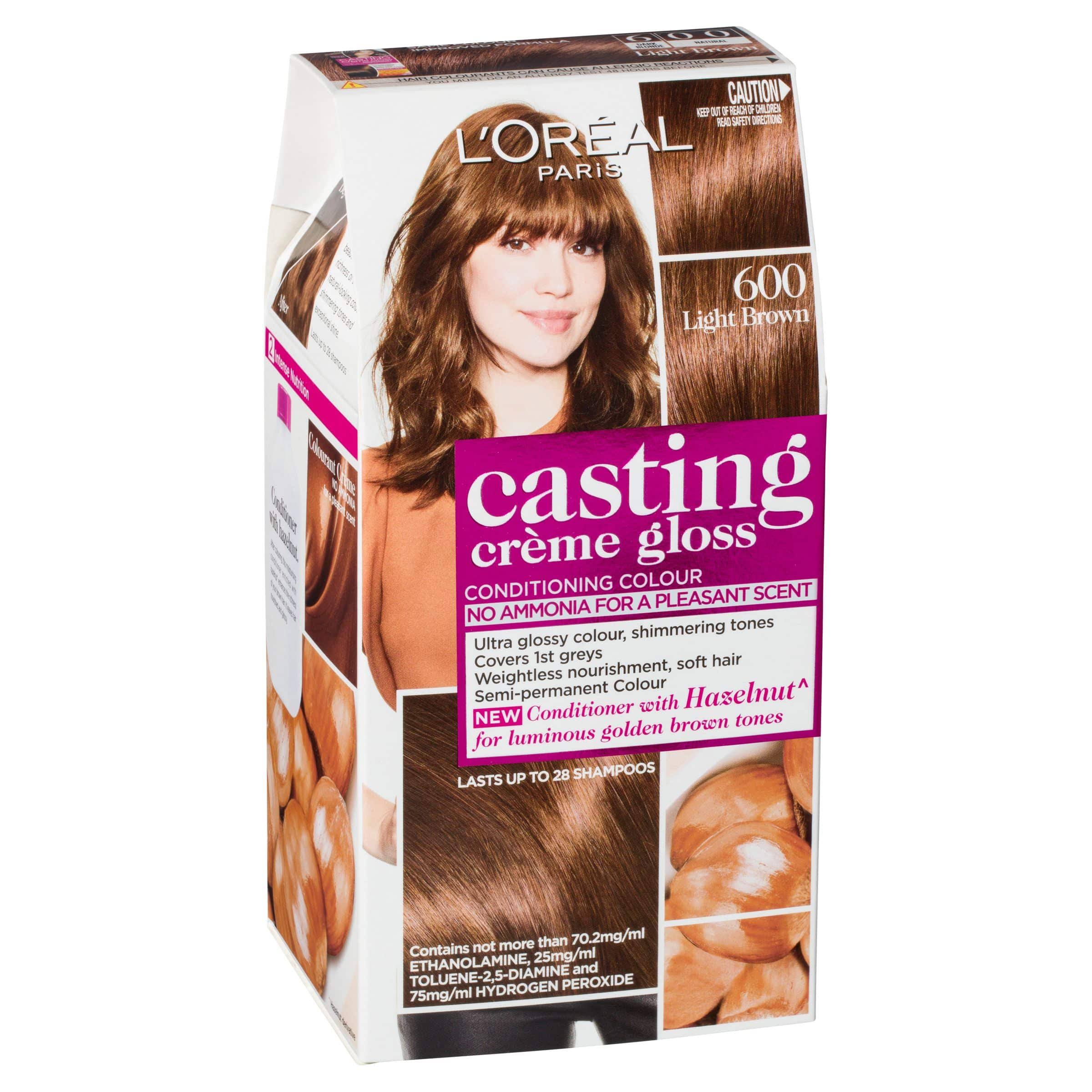L'Oreal Casting Creme Gloss Semi Permanent Hair Dye - 600 Light Brown