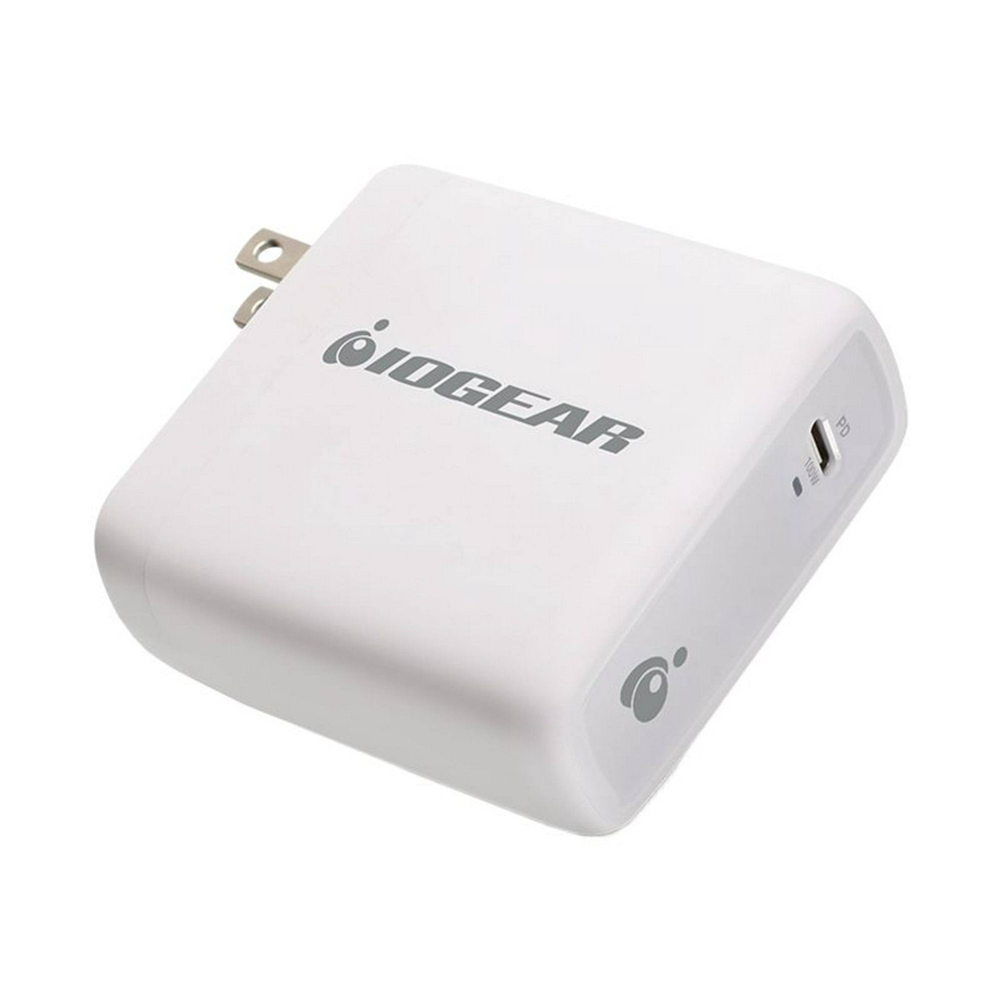 IOGEAR GearPower 100W USB Type-C GaN Charger, C, Plug 2 prong, Total Amps 5A, 1, Power Delivery, Color White
