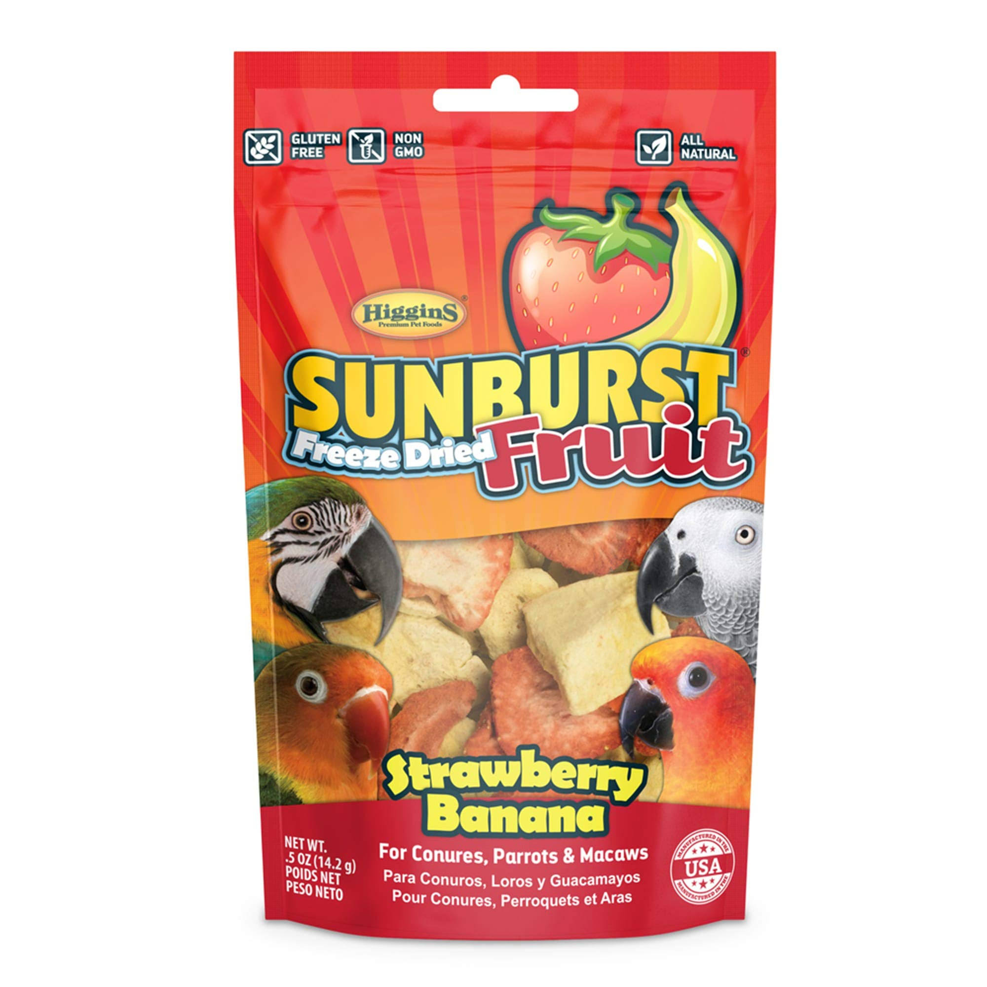Higgins Sunburst Freeze Dried Fruit Strawberry Banana Treat - 0.5 oz