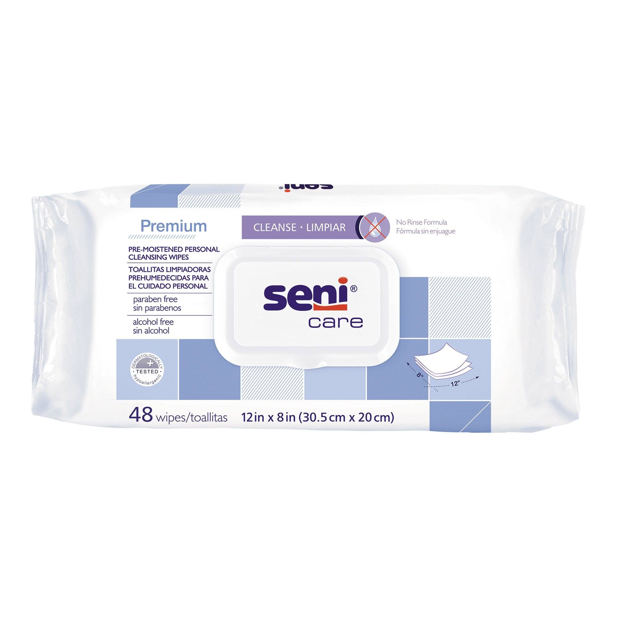 Seni Care Delicate Cleansing Wipes, 48 Ct.