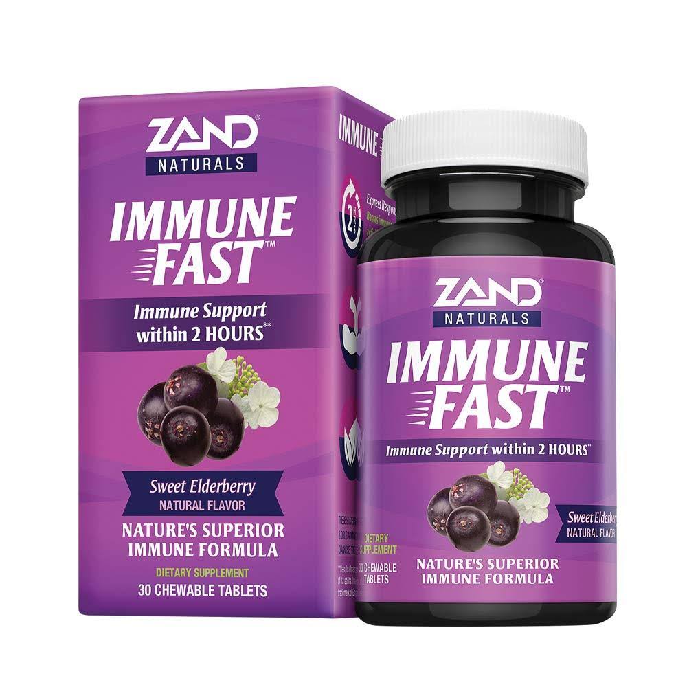 Zand Naturals Immune Fast Sweet Elderberry 30 Chewable Tablets