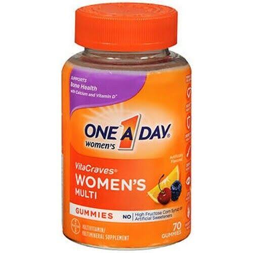 One A Day Womens Vitacraves Multivitamin Gummies, 80 Count