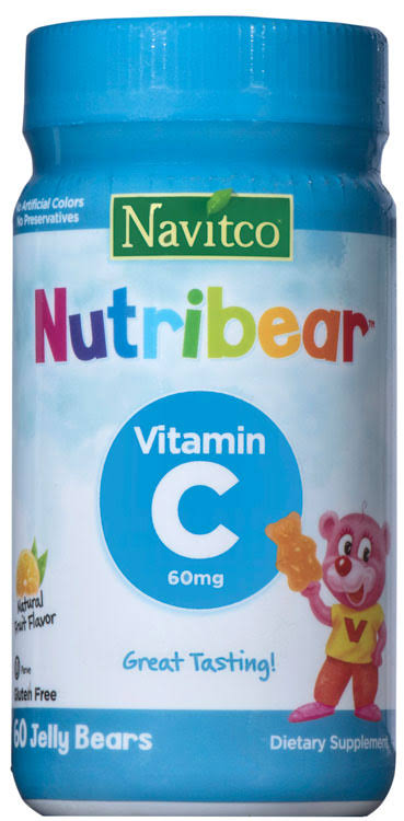 Navitco NutriBear Vitamin C Chewable Gummies 100 mg - Fruit Flavor - 60 Bears