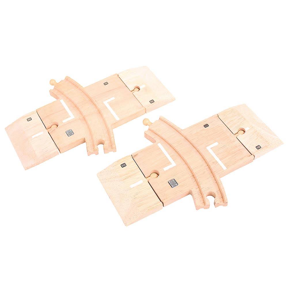 Bigjigs Rail and Road BJT223 Curved Level Crossing Toy