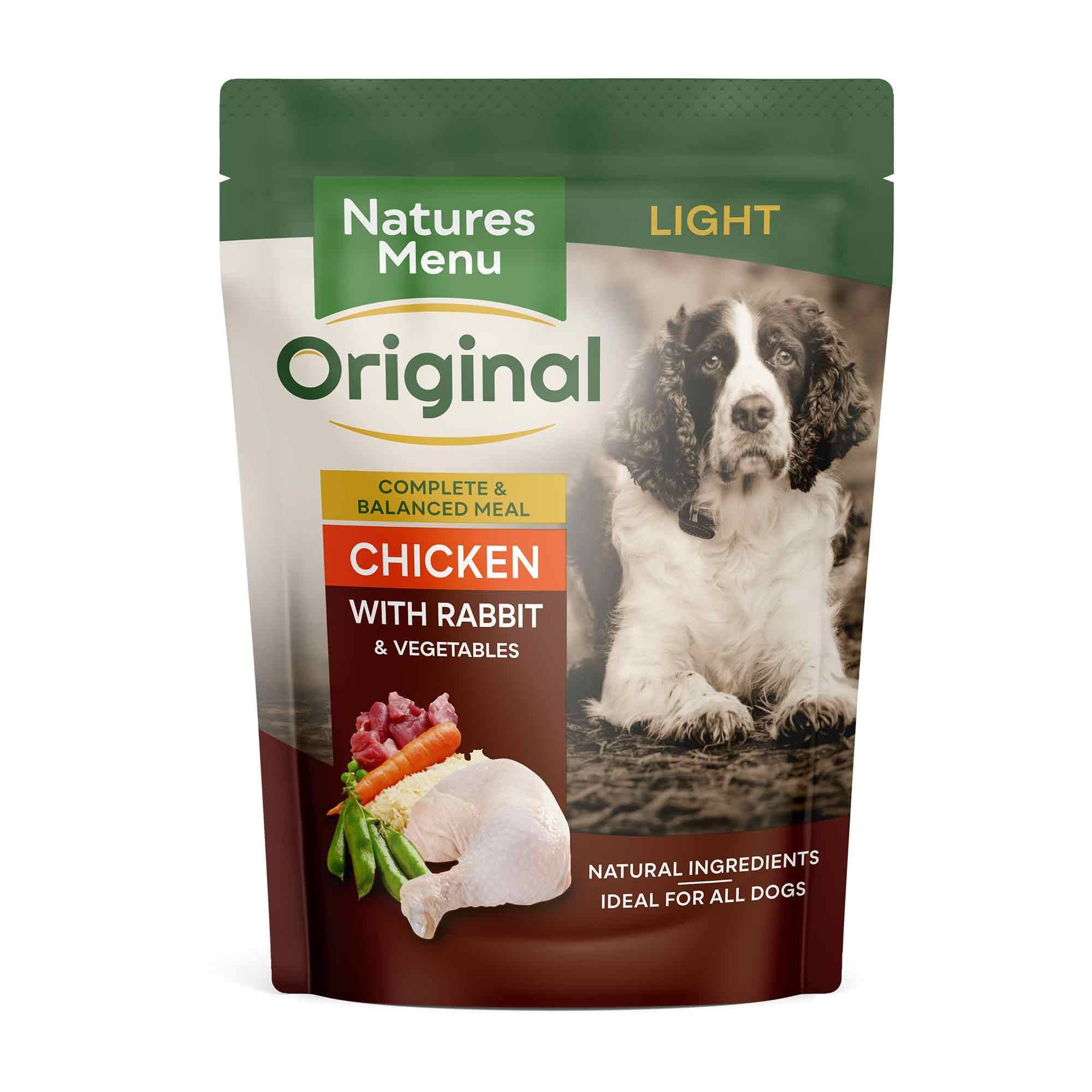 Natures Menu Dog Food Pouches 8 x 300g Light Chicken with Rabbit