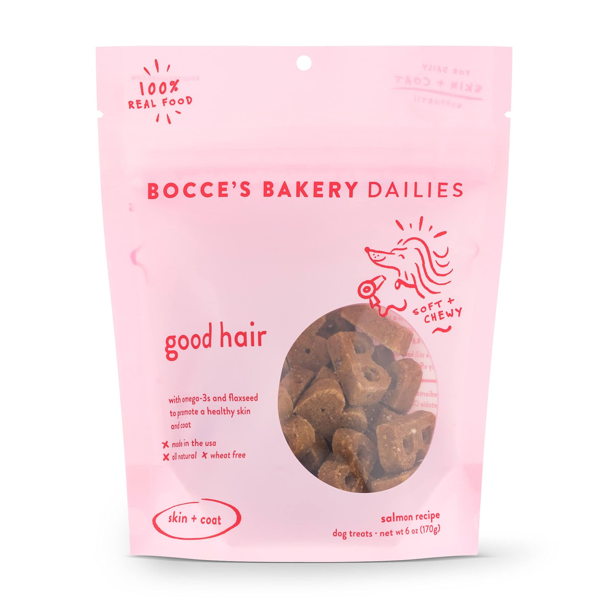 Bocce's Bakery Good Hair Soft & Chewy Dog Treats - 6 oz