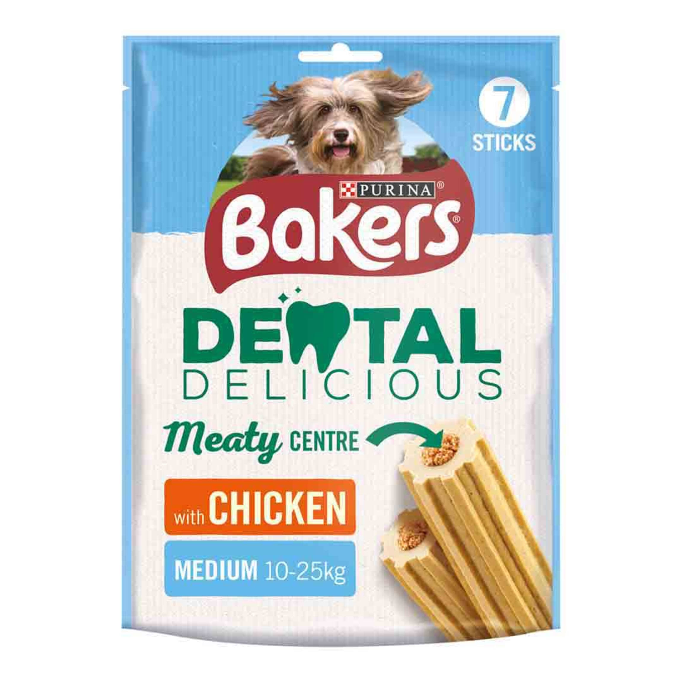 Bakers Dental Delicious Medium Dog Chews - Chicken, 200g