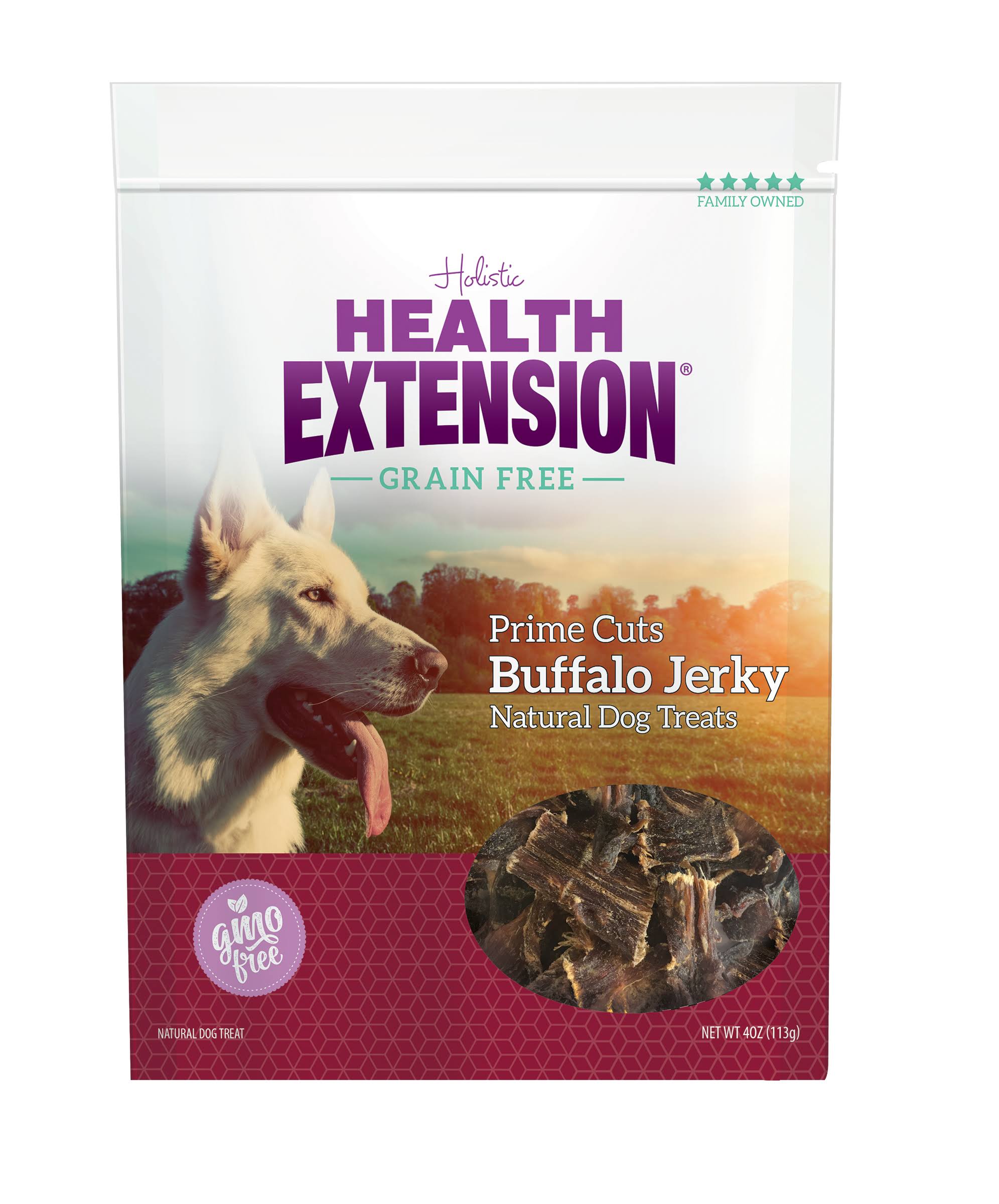 Health Extension Buffalo Jerky Dog Treat - 3.5 oz