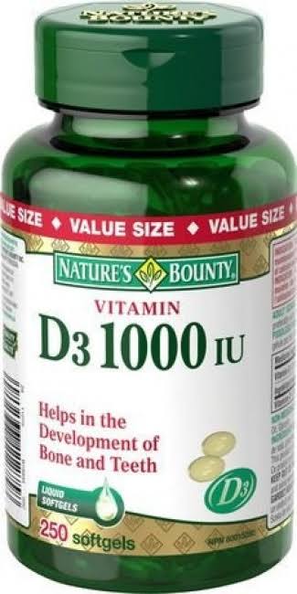 Nature's Bounty Vitamin D3 Supplement - 1000iu, 250 Softgels
