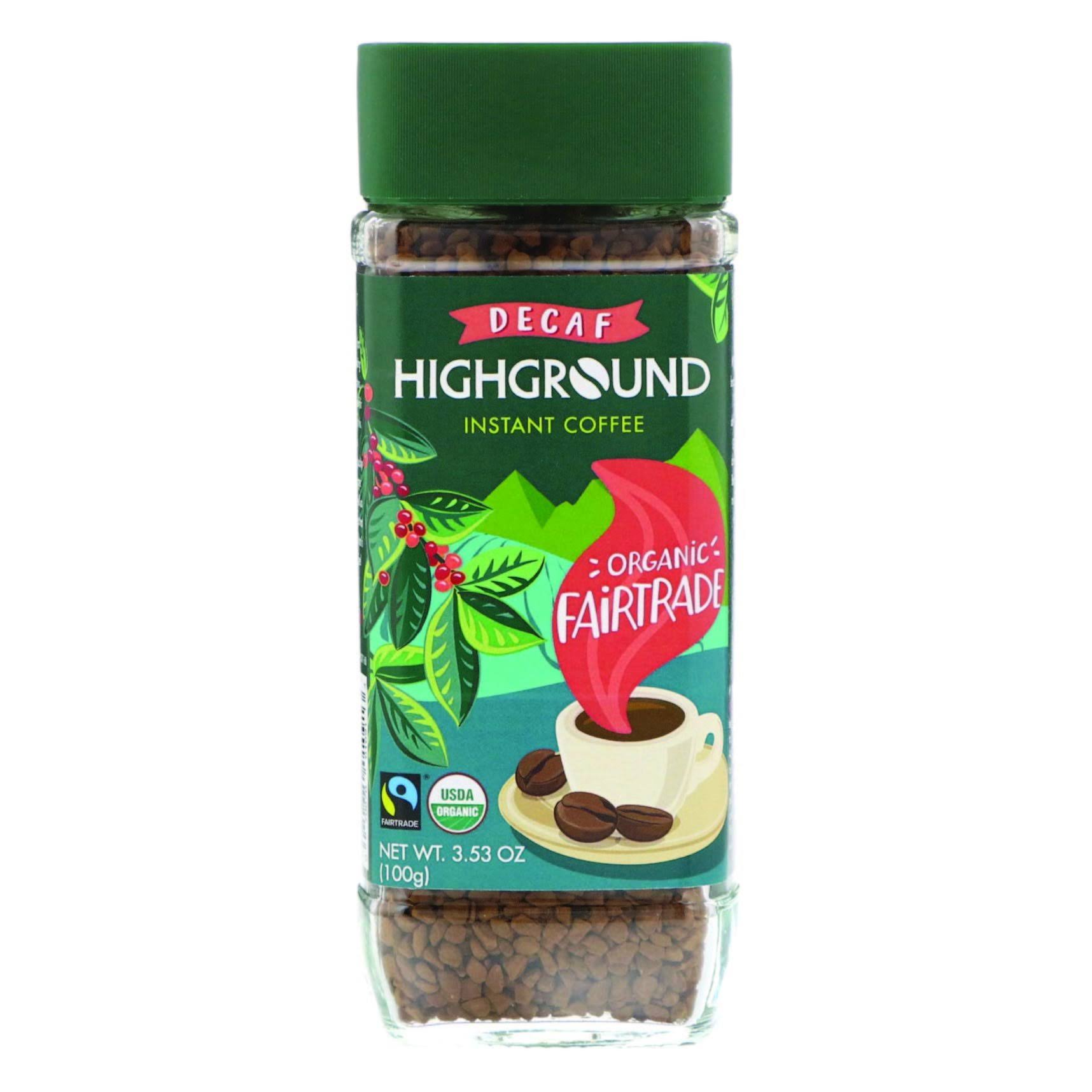Highground Organic Instant Decaf Coffee - 3.53oz