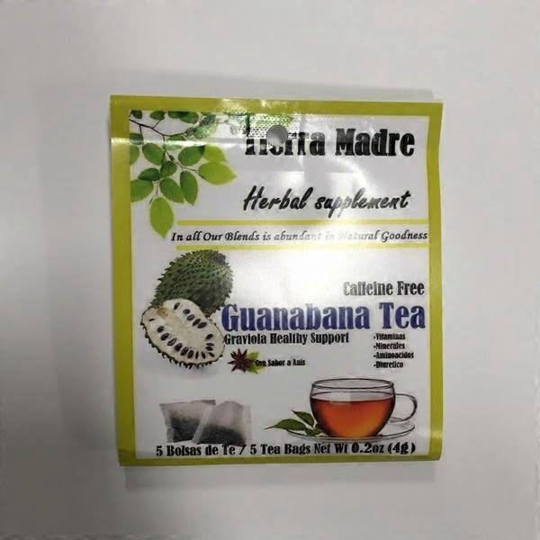 Tierra Madre Guanabana (Graviola) Tea Tradiconal Herbal Support - 10 P