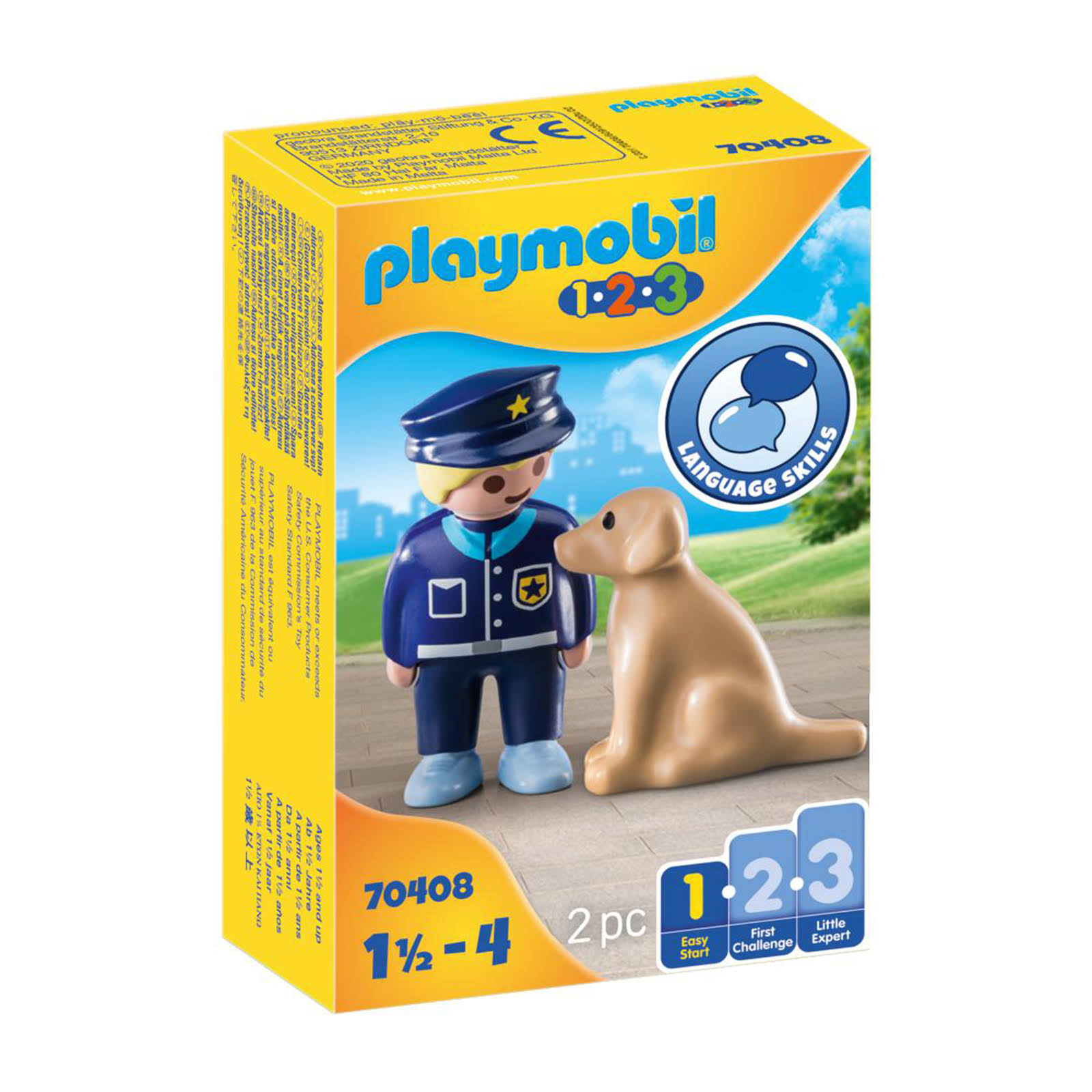 Playmobil 1.2.3 70408 Police Officer with Dog