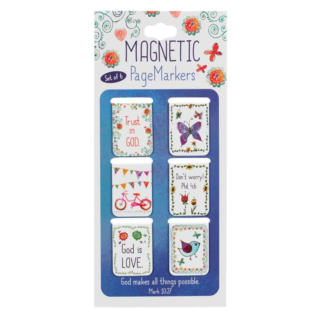 Christian Art Gifts Magnetic PageMarker Sets - Set of 6, Everyday Blessings