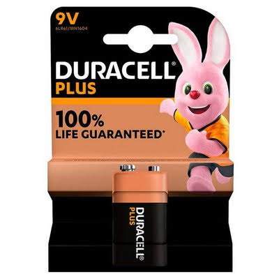 Duracell Plus 100 Single-use battery 9V Alkaline Hardware/Electronic