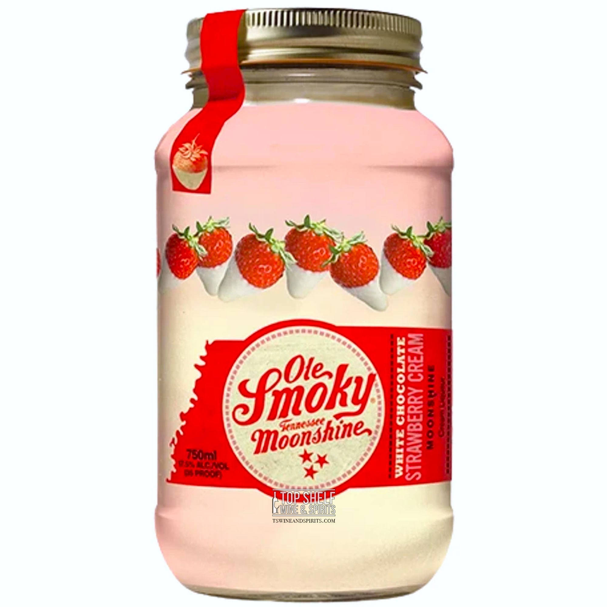 Ole Smoky White Chocolate Strawberry Cream Moonshine 750ml Bottle