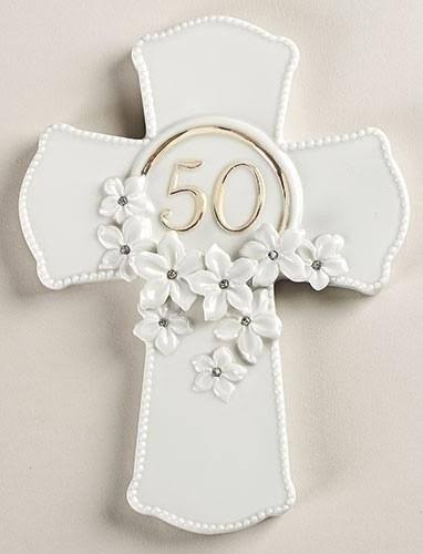 Porcelain 50th Anniversary Cross