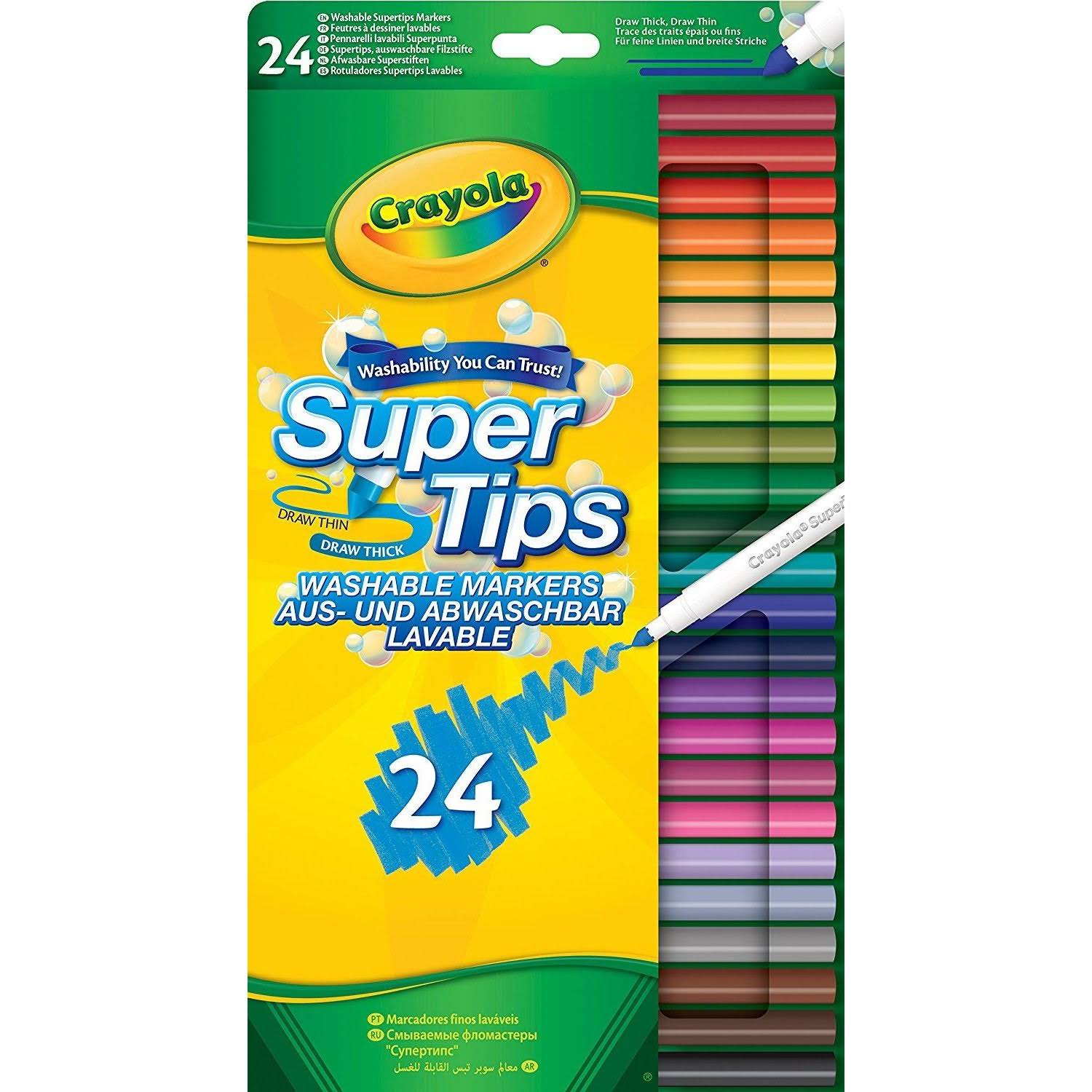 Crayola Supertips Washable Markers - 24 Pack