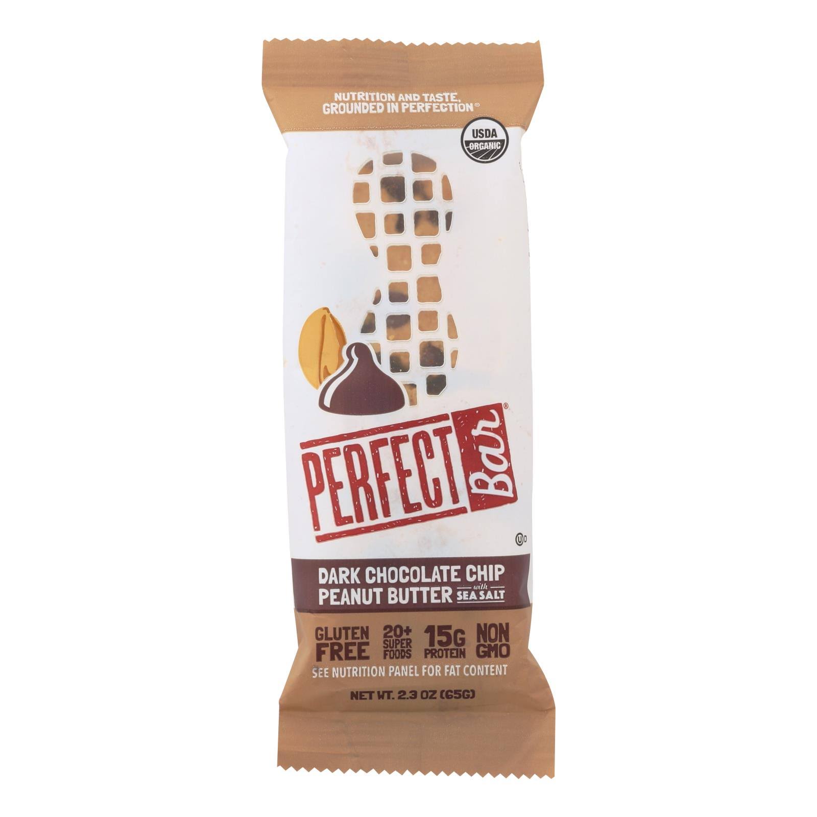 Perfect Bar - The Original Protein Bar Dark Chocolate Chip Peanut Butter with Sea Salt - 2.3 oz.