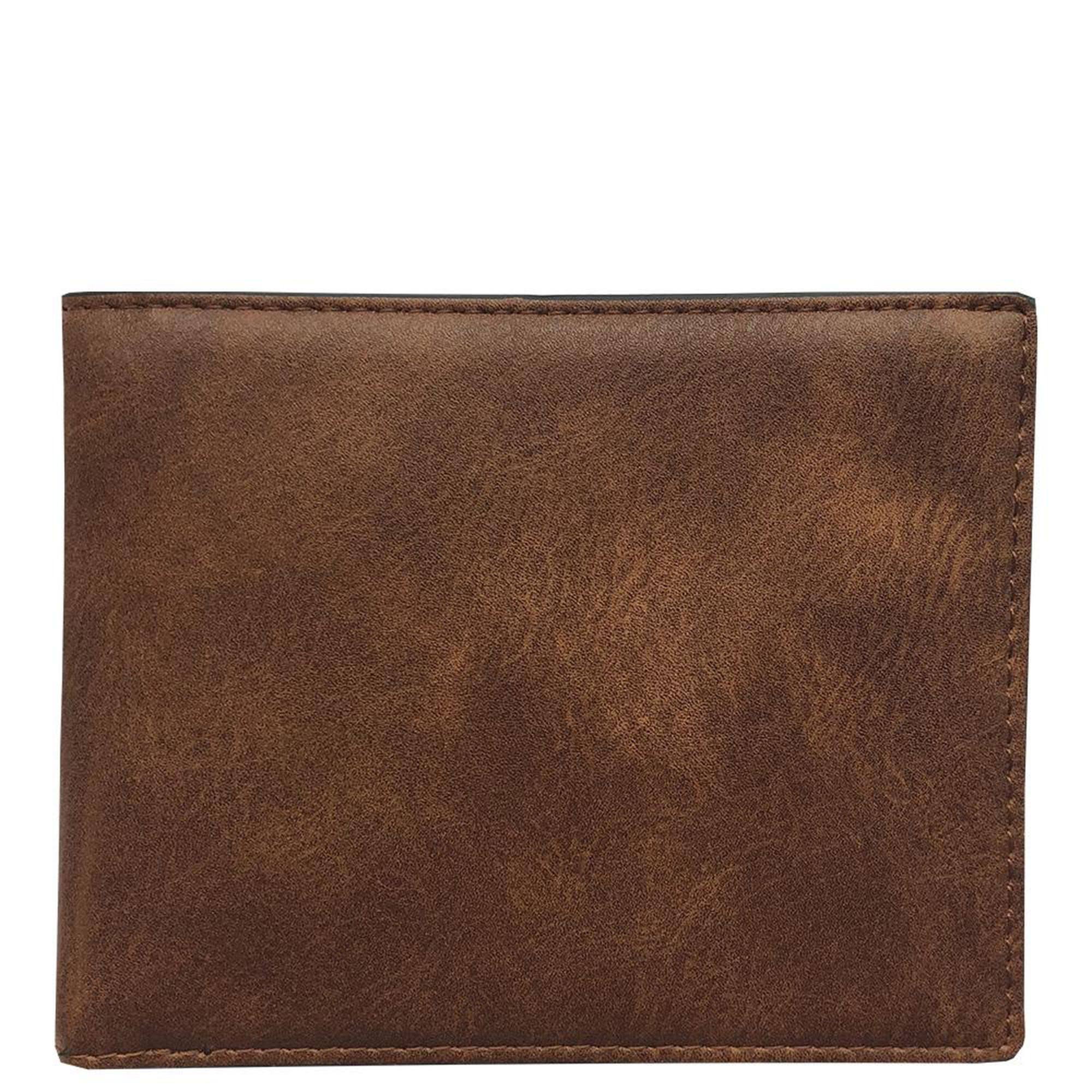 K. Carroll 4.25" Brown Bi-Fold Leather Wallet for Men