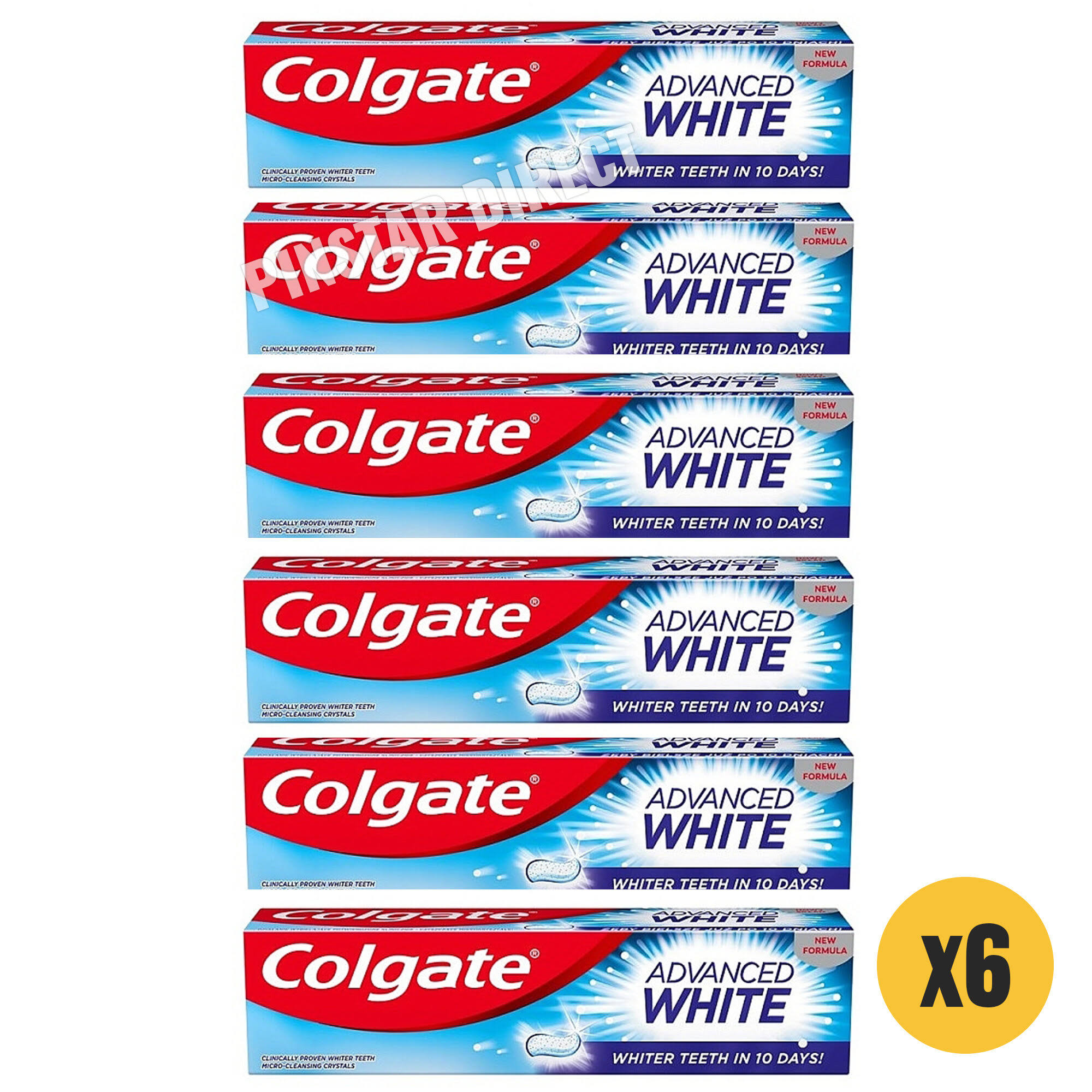 Colgate Advanced White Toothpaste 100ml x6